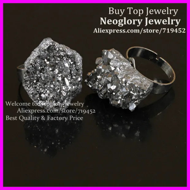 5 шт покрытые серебром кварцевые Титан Дузи кольцо серебряный ободок Уникальный