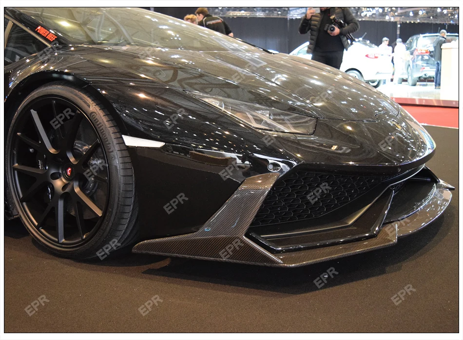 Углеродное волокно передняя губа для Lamborghini Huracan LP610(+) DM Стиль передняя губа с Canard наборы для тела тюнинг отделка Huracan LP610