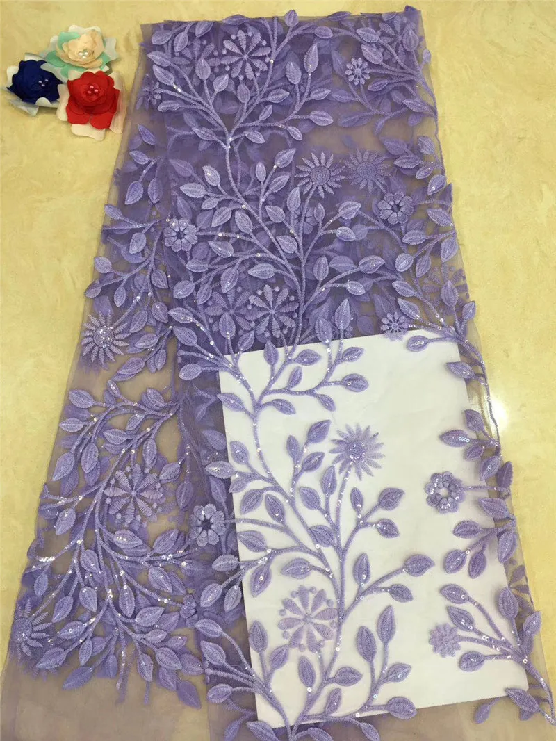 Новинка 5 ярдов Высококачественная вышитая Тюлевая кружевная ткань для