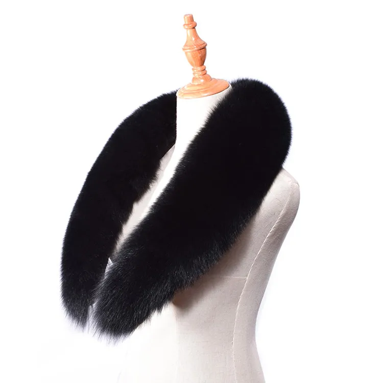Роскошный воротник из натурального Лисьего меха зимний женский меховой кольцо