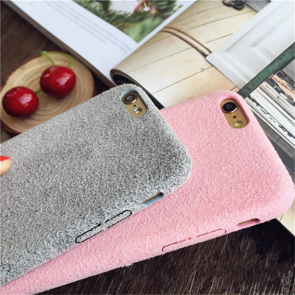 Fluffy Ultra-Thin For Iphone 66S 6P78 8P X Xs Xr Xsma Suede Soft Shell Simple Phone Case |