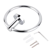 durable stainless steel round style wall mounted towel ring convenient towel holder hanger hanging bathroom storage holder hot