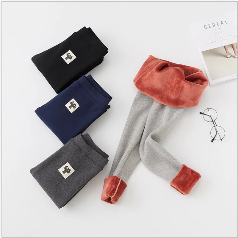 3XL зимние утепленные бархатные женские леггинсы с высокой эластичной резинкой на