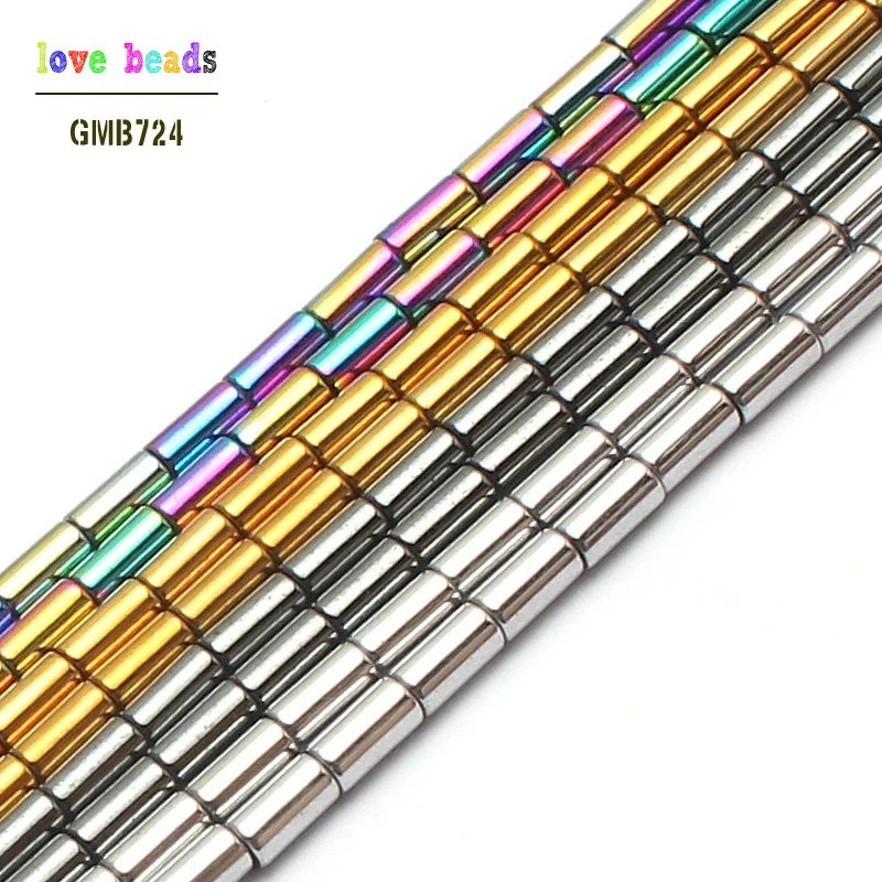 Высокое качество натуральный камень 4*2 мм Колонка гематитовые бусины Круглые для