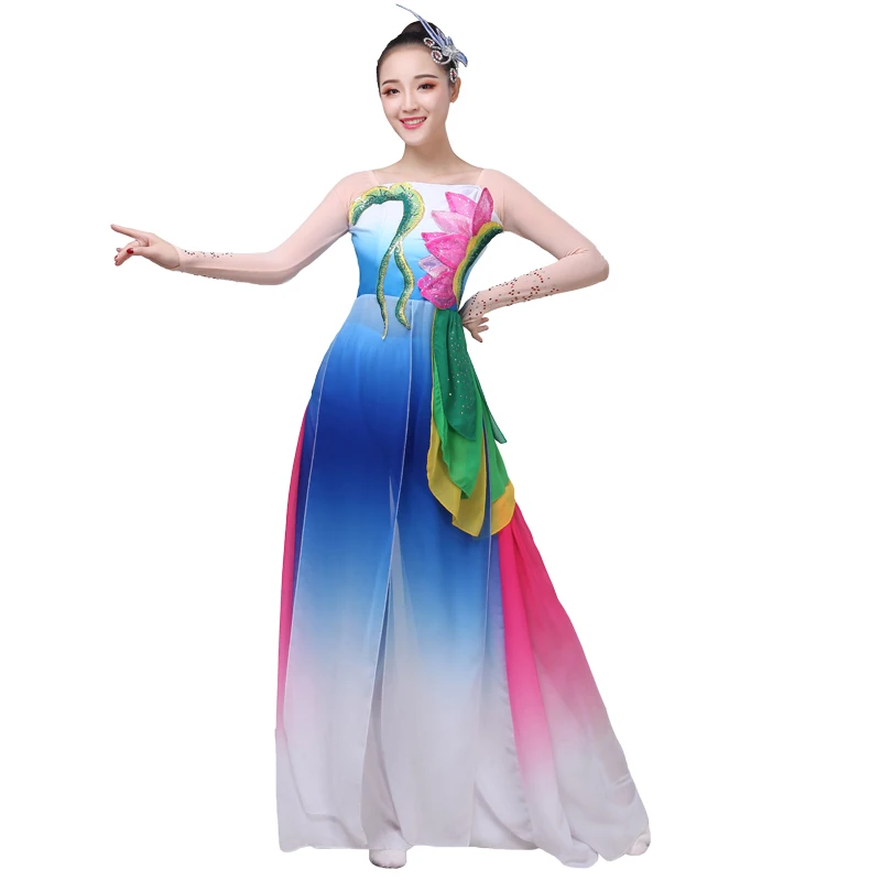 Женский Классический танцевальный костюм Hanfu изящный вентилятор в китайском