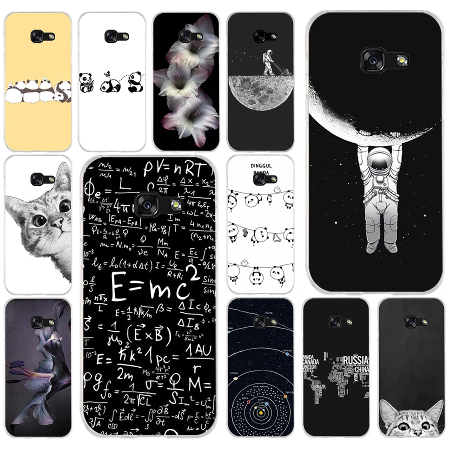 Чехол из мягкого силикона и ТПУ для Samsung a3 2016 a5 2017 a6 plus a7 a8 2018 s6 7 8 9 224 Moon Sun Flower Math Cute