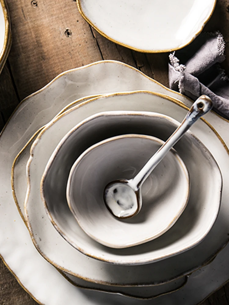 Керамическая миска для риса KINGLANG глубокая тарелка Салатница посуда|Столовые