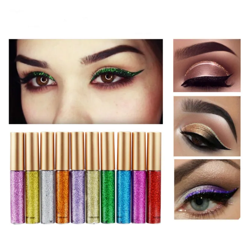 Стойкая водостойкая жидкая подводка для глаз карандаши белая Мерцающая