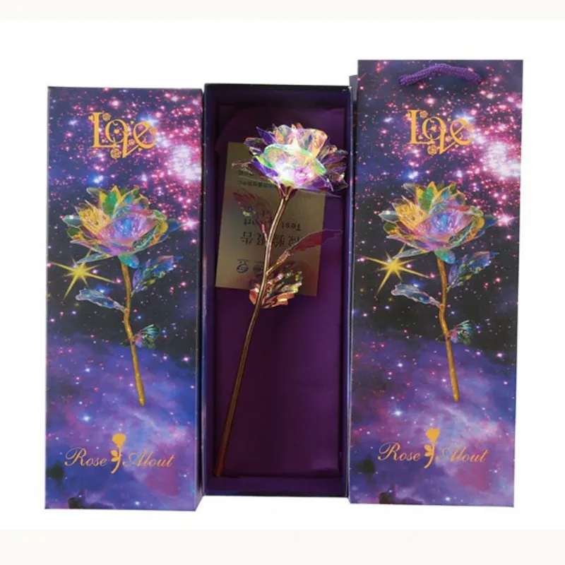 Valentine's Day Creative Gift 24K Foil Plated Rose Gold Lasts Forever Love Wedding Decor Lover Lighting | Дом и сад