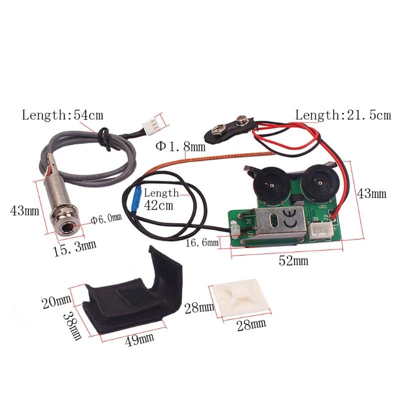 

1 Set Guitar Pickups Pickup With On Board Preamp System For Acoustic Guitar High Quality