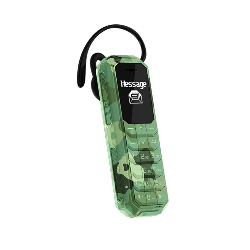 Green UNIWA KK2 мини мобильный телефон малыш Bluetooth беспроводные наушники 2G разблокированный маленький телефон волшебный голос как BM10 BM70 BM 50 - Цвет: Green
