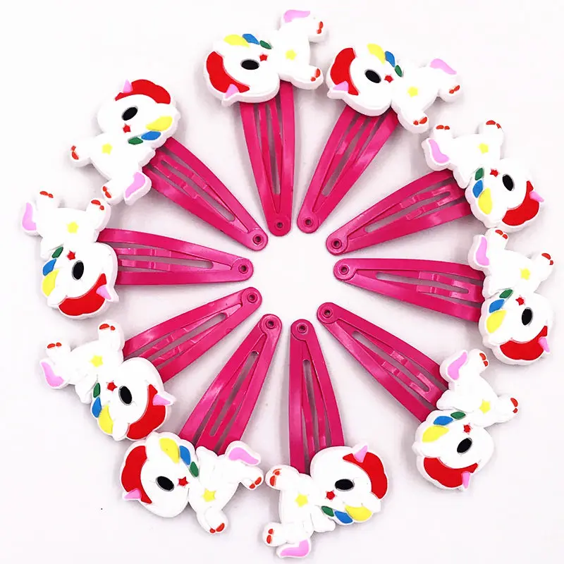 

10PCS Cute Colorful Unicorn Children Hair Clip for Girls BB Kids Headwear Beautiful Comfortable Hair Pins Kids Gift Hot-Sales