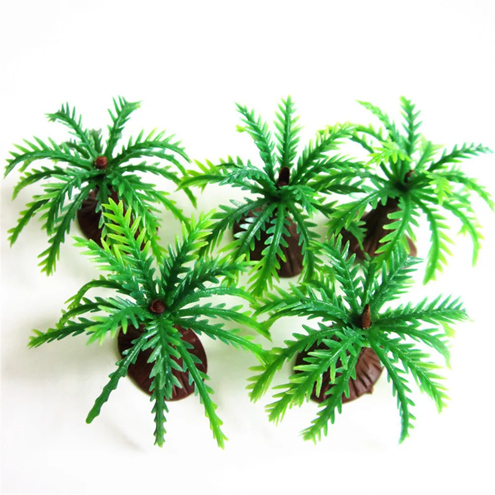 10 шт. мини модель ландшафтного дизайна пальмовое дерево рыбное украшение водные