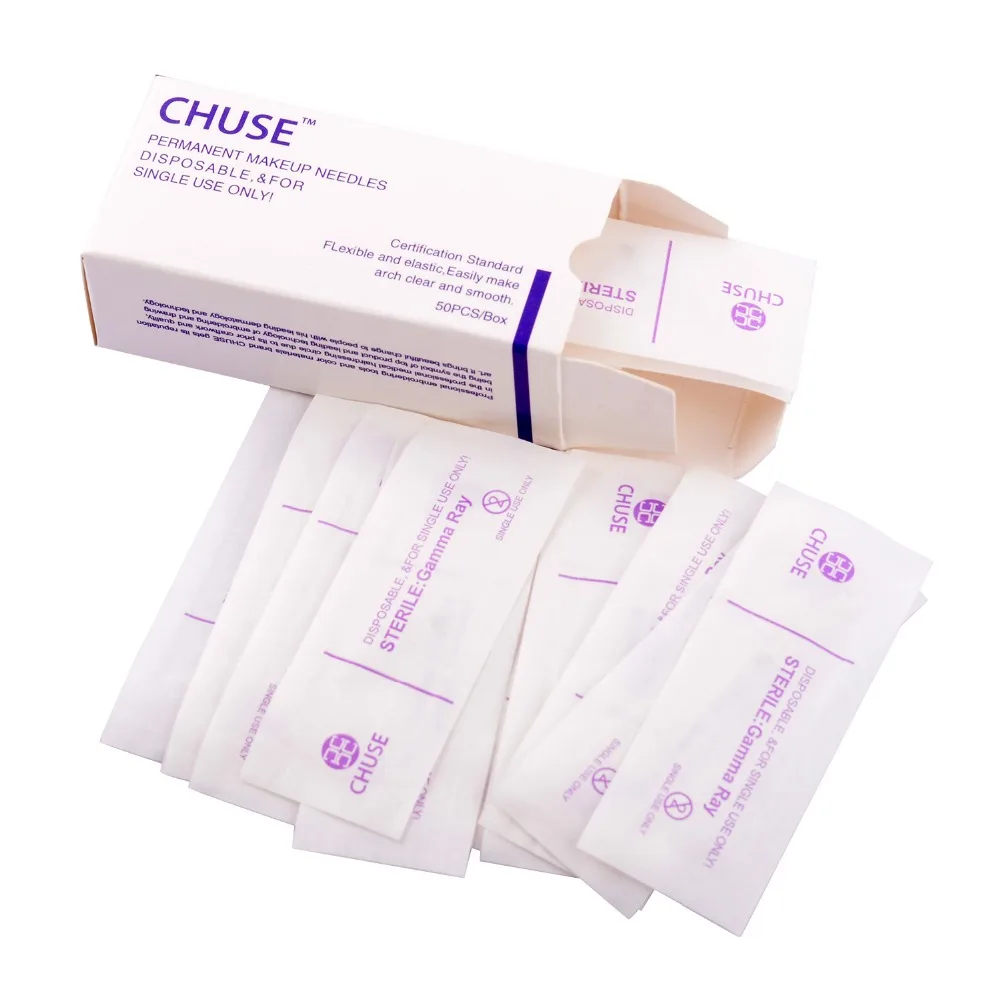 CHUSE Needles Permanent Makeup Eyebrow Tattoo Blades S21 Microblading For 3D Embroidery Manual Pen | Красота и здоровье