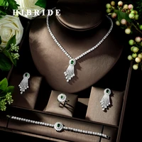 hibride beauty micro pave aaa cz jewelry sets cubic zirconia necklace earring set wedding party jewelry accessories n 278
