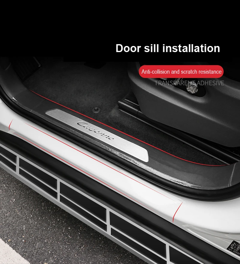 Universal Car Door Edge Guard Scratch Strip Anti Collision Bumper Protector Rubber Trim Molding Scratch Strip Crash Bar