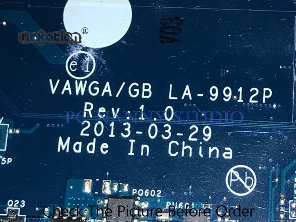 Pcnanny для lenovo G405 Материнская плата ноутбука E1 2100 Процессор DDR3 LA 9912P