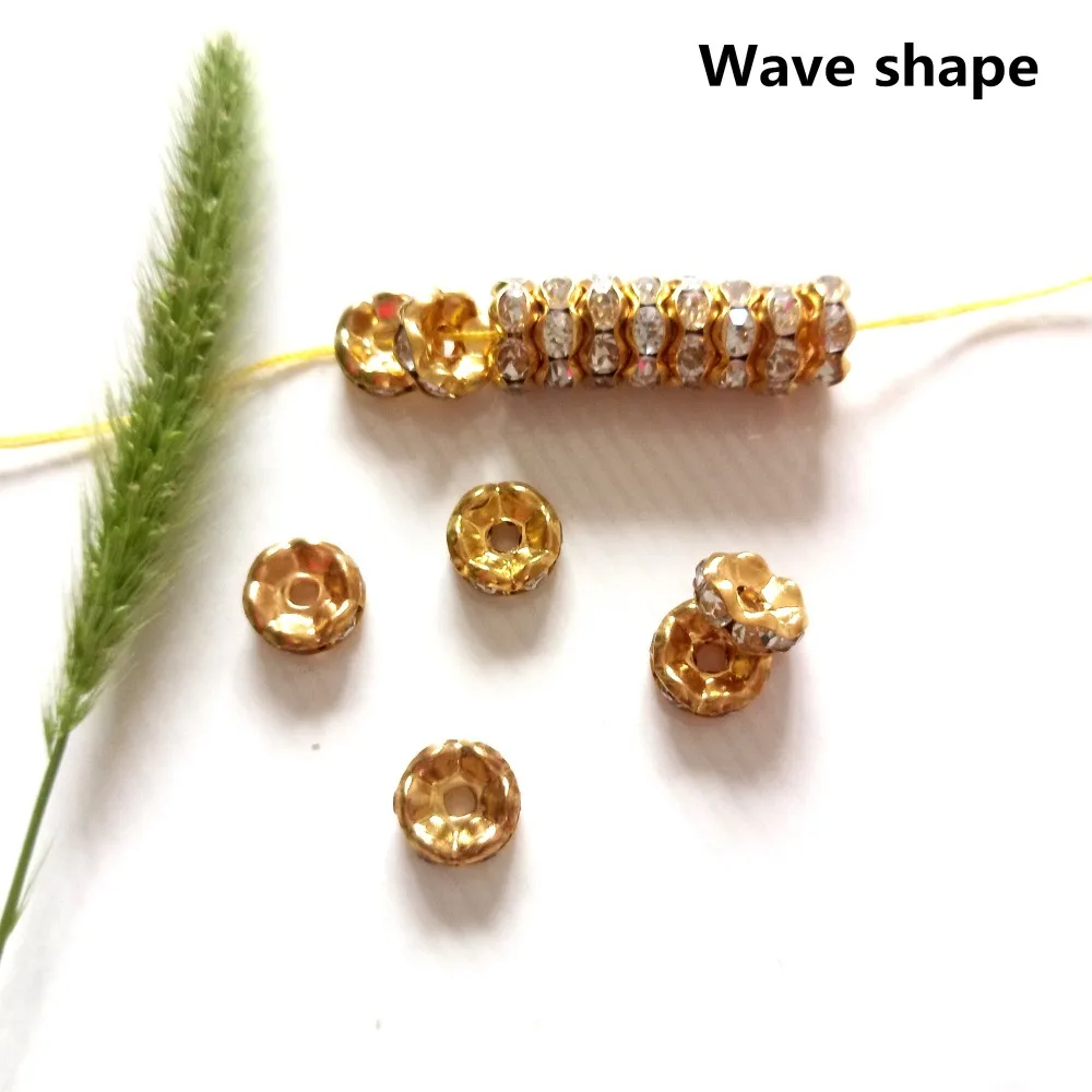 Кружевные изолирующие бусины со стразами 500 шт.