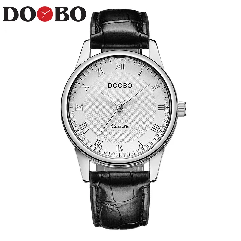 D003 black relogio masculino часы Мужская мода Спорт Нержавеющая сталь Чехол кожаный ремешок наручные часы, кварцевые наручные Бизнес наручные часы reloj hombre - Цвет: D003 black