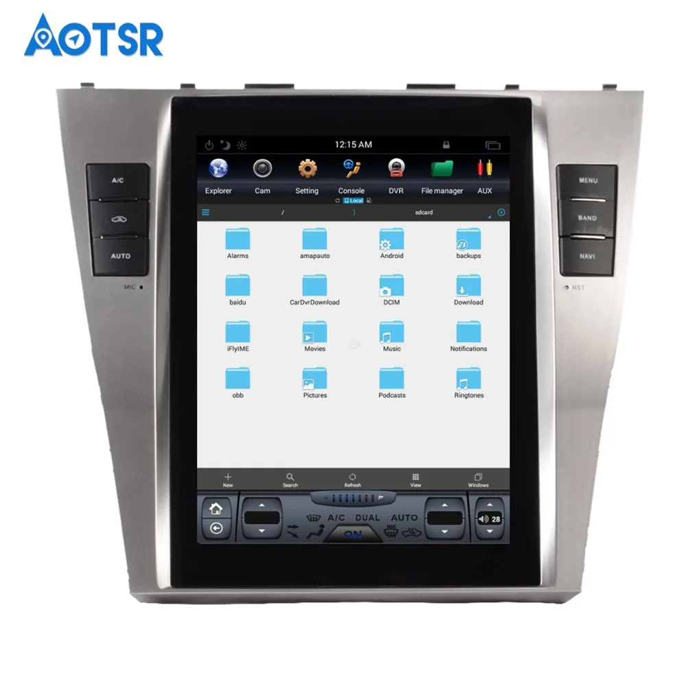 Автомобильный GPS-навигатор Aotsr Android 7 1 в стиле Tesla для TOYOTA CAMRY 2007-2011 стерео
