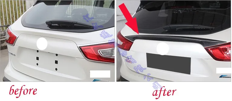 Для Nissan Qashqai J11 2015 2016 2017 формовочная рамка для заднего багажника Стикер