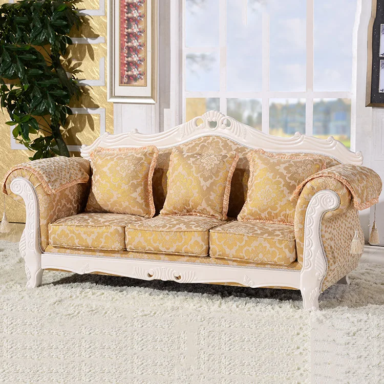 Оптовая продажа Европейский классический стиль мебель для дивана из дуба резьба