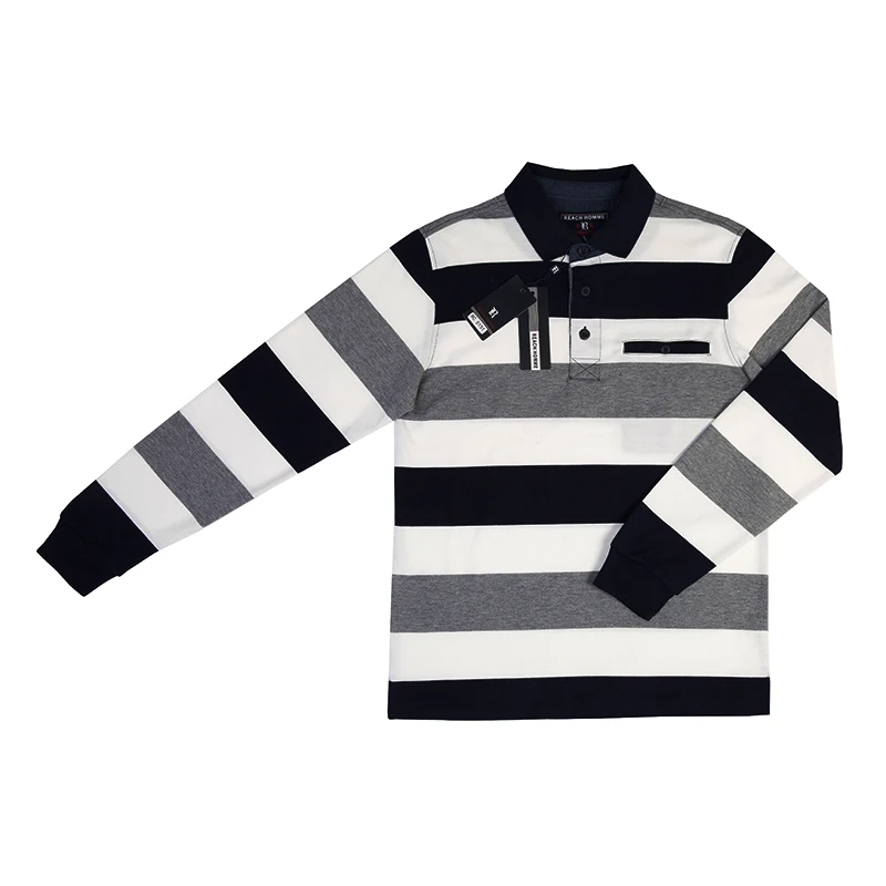 REACH Spring Cotton Mens Polo Shirt Brand 2018 New Arrival Male Long Sleeve Fashion Casual Slim Solid Deer Embroidery Polos Men | Мужская