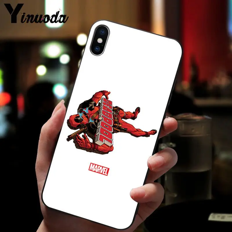11pro MAX Marvel Deadpool Мягкий Силиконовый ТПУ чехол для телефона Apple iPhone 8 7 6 6S Plus X XS 5 5S SE XR