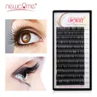 NEWCOME 3D Индивидуальный ресницы расширение шелк объем ресницы 100% ручной работы натуральный черный Корея накладные ресницы для макияжа