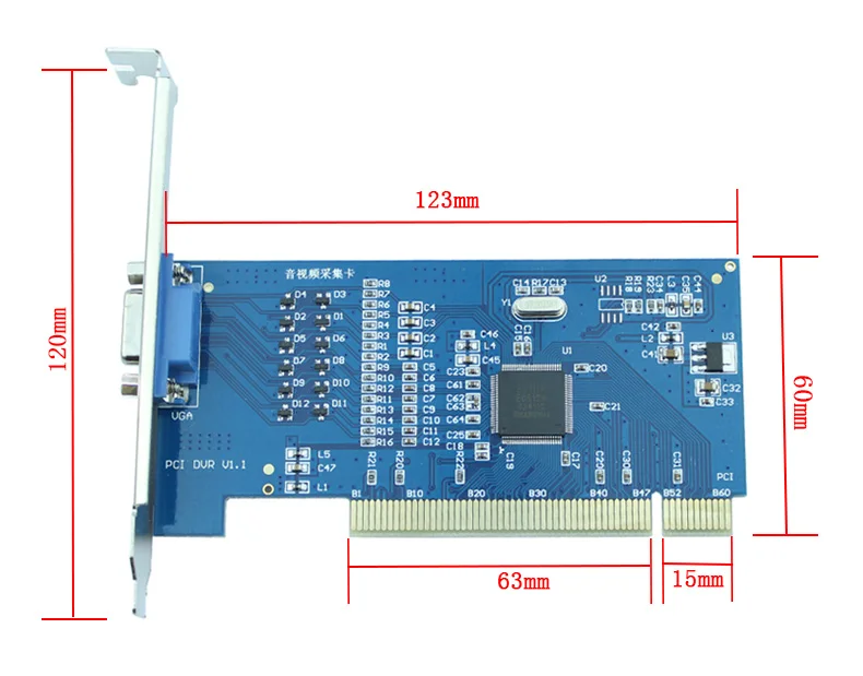 4 способа AV к PCI EC5128 Карта видеозахвата SD Карта видеозахвата с кабелем upport приложение для мобильного телефона для ПК