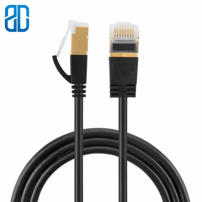 Сверхтонкий Ethernet патч кабель RJ45 Cat7 50UGold Сетевой Кабель SSTP до 10 гигабитных полос