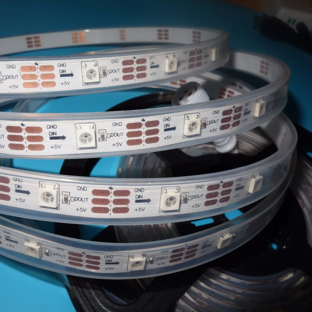 Пиксельная Светодиодная лента WS2812B 5m 30 светодиодный s/m DC5V водонепроницаемая в