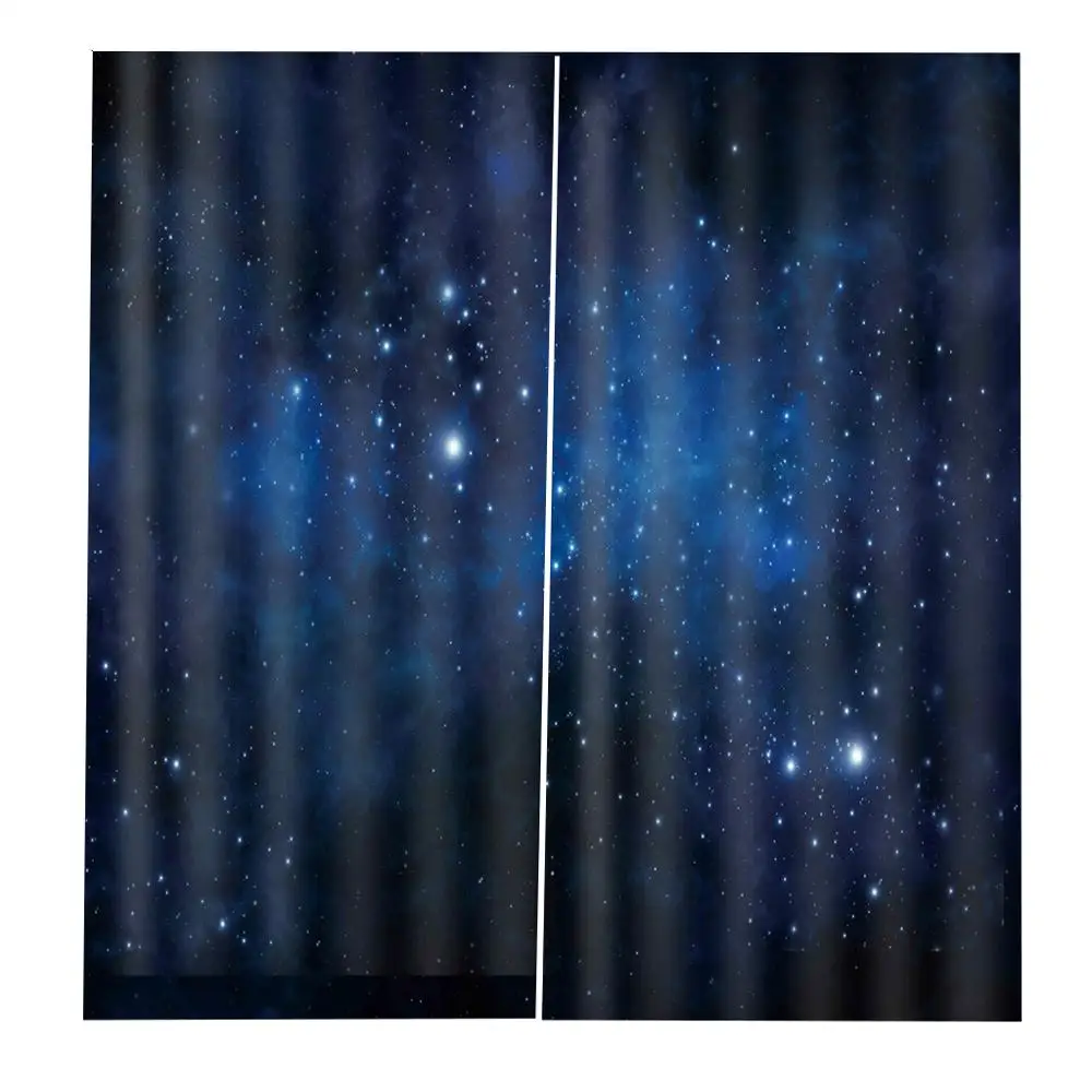 Роскошный 3D занавес для окна гостиной темно синие занавески спальни