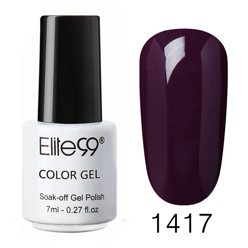1417 Elite99 Гель-лак для ногтей 7 мл Лак для ногтей гель UV Vernis Цвет Гель-лак для ногтей лак для верхнего и базового покрытия гель грунтовка Лаки UV лака, светодиодный светильник для маникюра, покрытие для ногтей, полустойкое к - Цвет: 1417