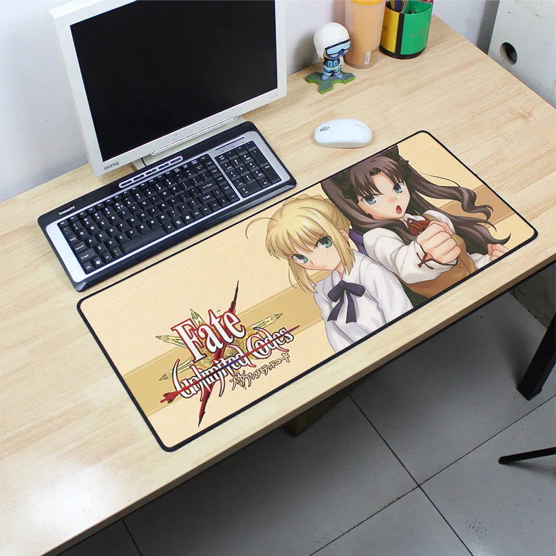 Fate Saber padmouse 70x30 см fgo коврик для мыши notbook компьютерный коврик для мыши подставка для запястья игровой коврик для мыши геймер эргономичный коврик для мыши
