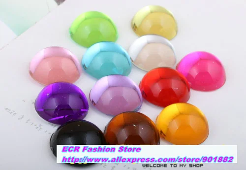 Смешанные Круглые полусферические акриловые бусины 16 мм высококачественные