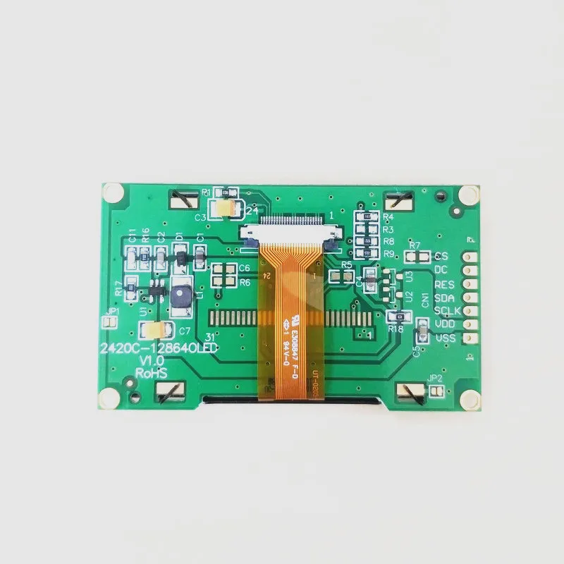 Новый Зеленый 2 42 дюймов 12864 OLED IIC I2C SPI дисплей модуль монитор экрана | Компьютеры и