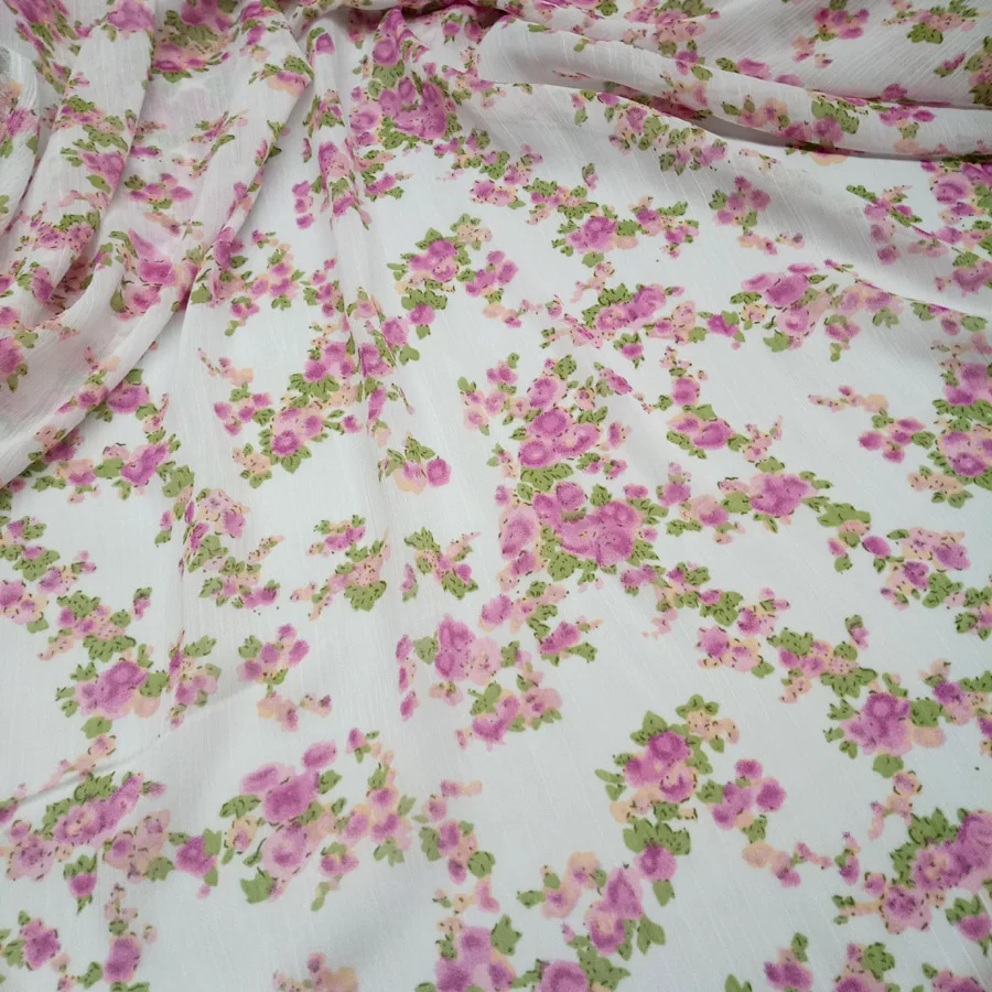 Модное шифоновое платье яркий цветок ткань летняя для платья блузки шарфа | Дом и