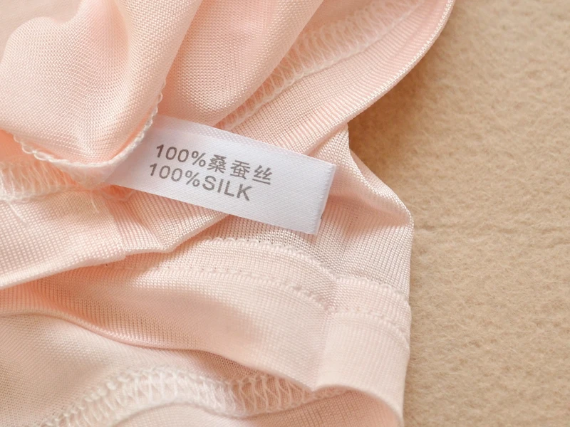 Комплект женского нижнего белья из 100% шелка с длинными рукавами и антибиотик