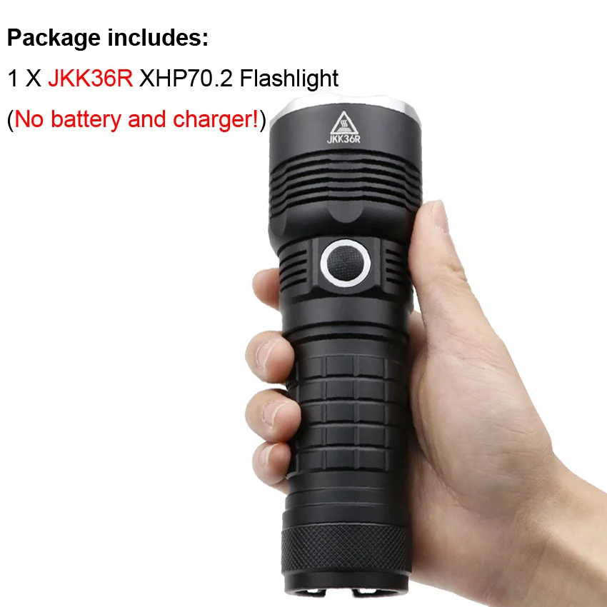 JKK36R Охотничий прожектор XLamp xhp70.2 самый мощный светодиодный фонарик usb фонарь xhp70 18650 перезаряжаемый аккумулятор фонарь usb выходной порт - Испускаемый цвет: JKK36R