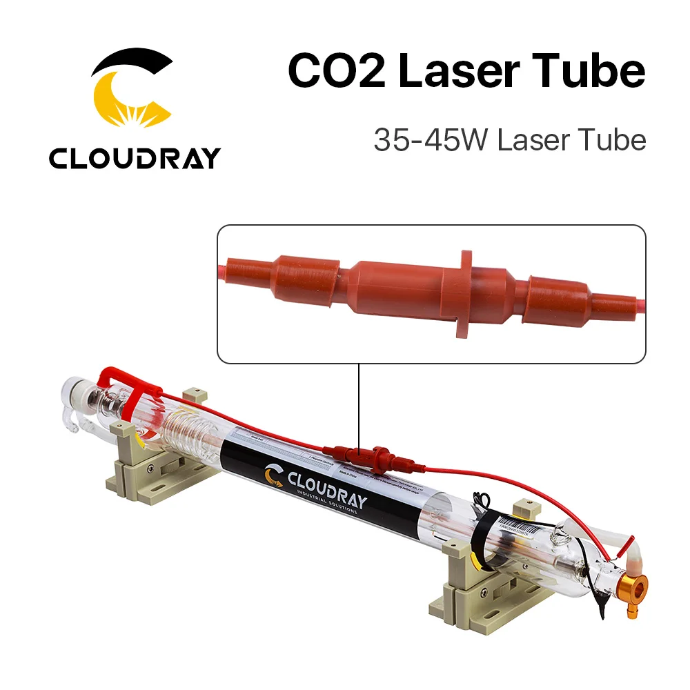 Cloudray Co2 лазерной трубки металлическая голова 700 мм 40 Вт стеклянная труба для CO2 лазерной гравировки, резки