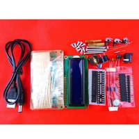 1 set 5v lcd1602 multifunction electronic clock suite microcontroller 51 production diy kits with case