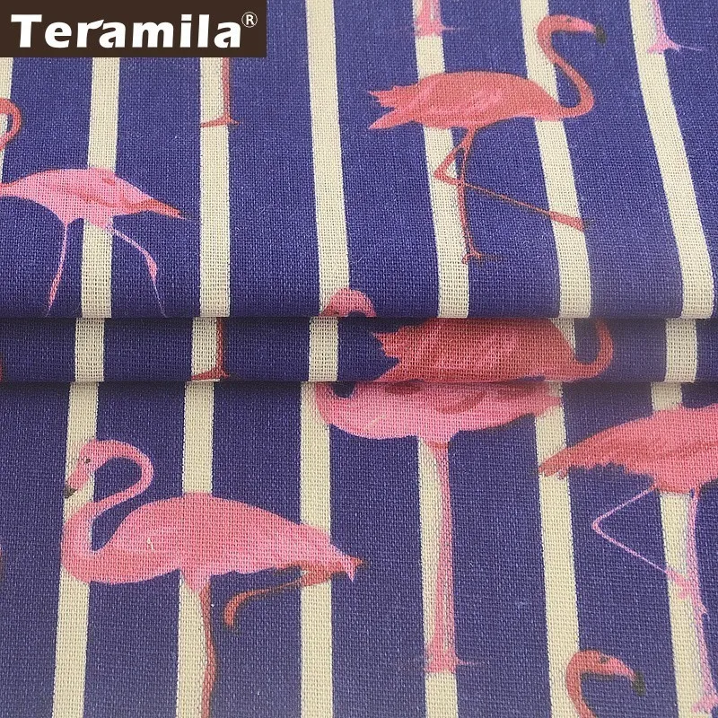 Ткань из хлопка и льна Teramila, ручной окрас, для самостоятельного пошива столовых салфеток, сумок, занавесей, подушек и каба, с принтом животных на холсте.