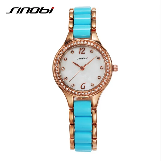 Роскошные женские часы SINOBI Стразы модные браслет relogio feminino reloj mujer | Наручные