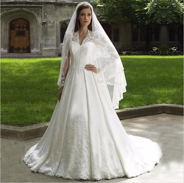 2017 vestido ДЕ noiva роскошные сексуальные кружева аппликация v-образным вырезом с