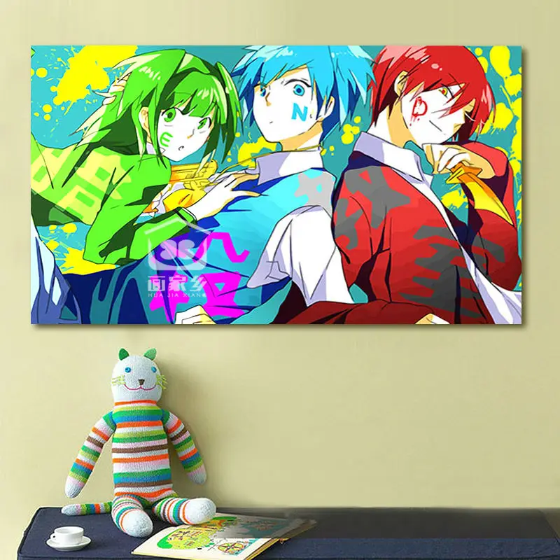 

DIY oil painting by numbers on canvers cartoon poster Assassination classroom 2 framed or no frame