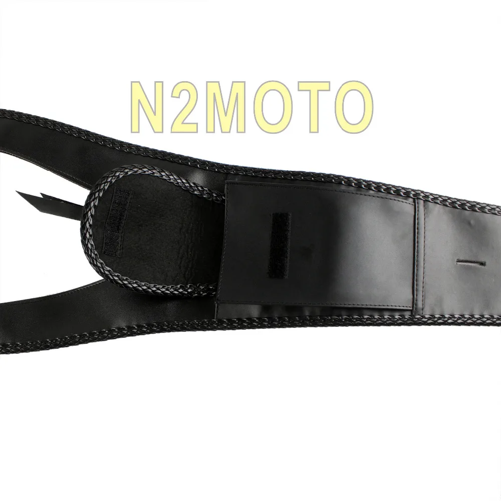 

Black Edge Trim Motorcycles Gas Tank Protector Leather Tank Pad Bag for Honda VTX1300 1998-UP