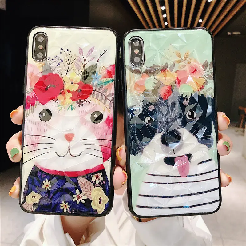 Чехол для iphone X XS Max XR 6 S 7 8 Plus с цветочным рисунком COOLY милый чехол телефона кота