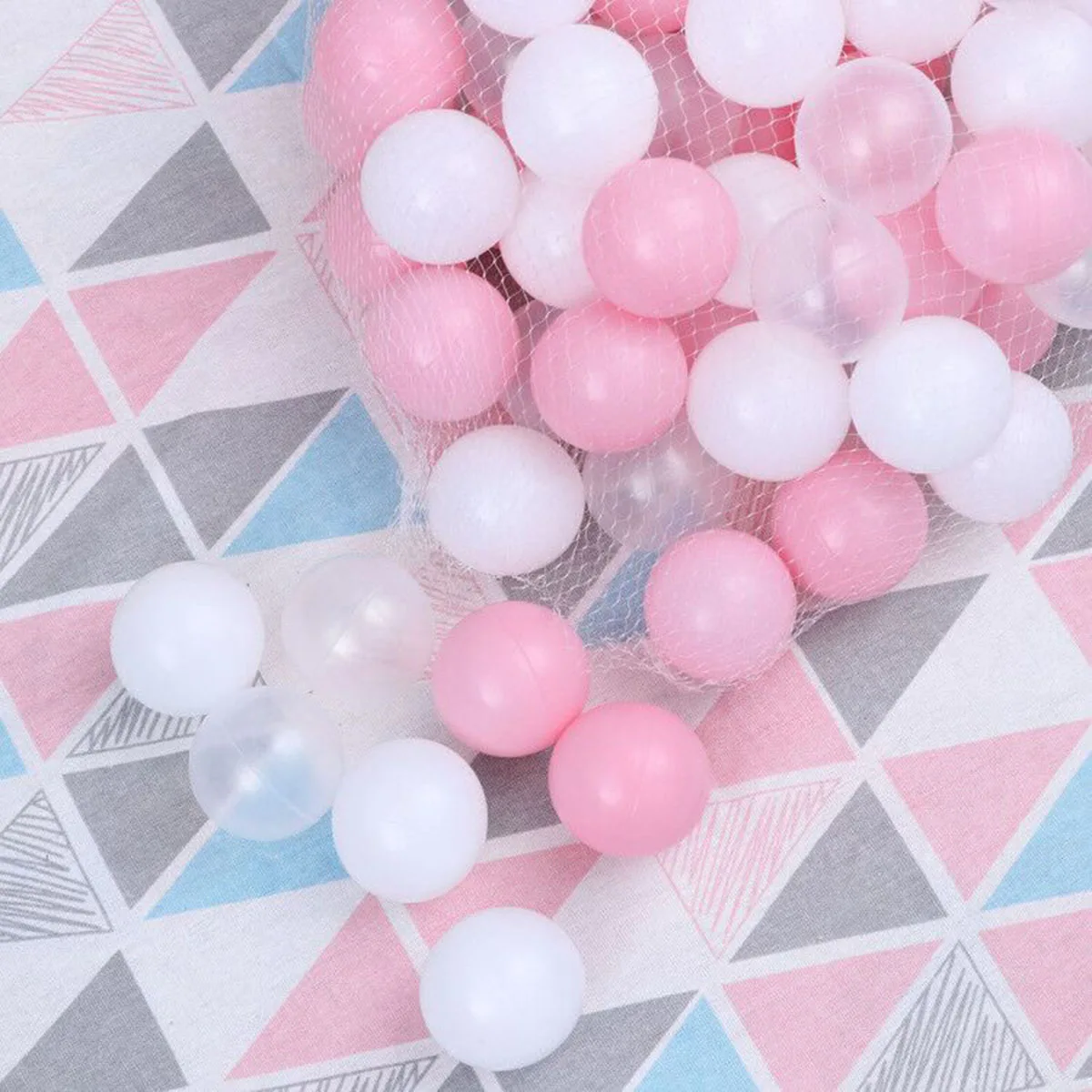 50pcs Ball Durable Bath Toys 7cm Ocean Balls White &amp Transparent Blue Pink Kid Pit Plastic For Kids | Игрушки и хобби