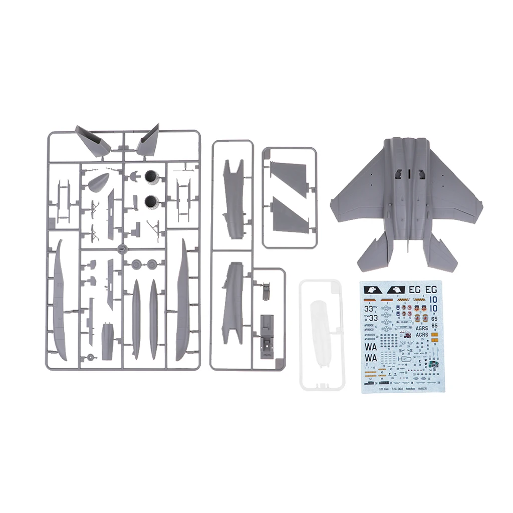 1/72 Military Air plane Aircraft Model Toy Unassemble Unpainted Strike Eagle Handmade Handicraf F-A-18A Hornet Fighter/F-15C - Цвет: 15C Eagle